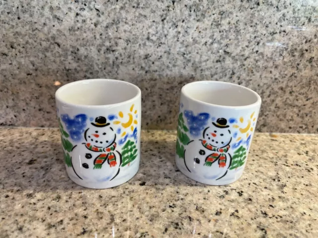 Studio Nova Votive Holders-Set of 2 Christmas Snowmen - EPOC