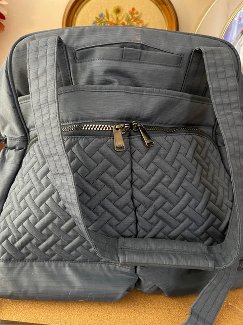 Lug Puddle Jumper Shoulder Bag Quilted Large Luggage Carry On Gym Tote Blue