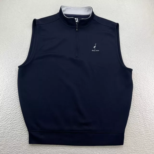 FootJoy Black Golf Half Zip Athletic Pullover Vest Mens Size XL