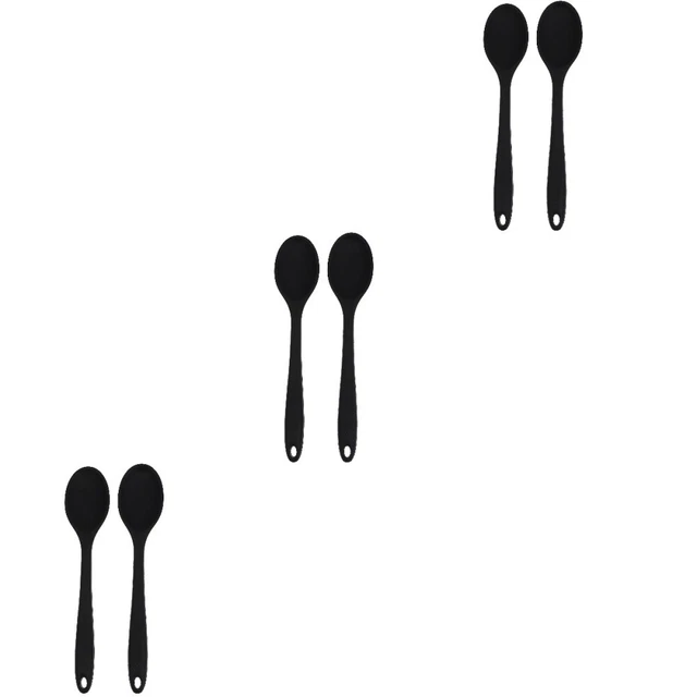 6 cucharas de silicona utensilios de silicona hechos de paño pasta tirada a mano