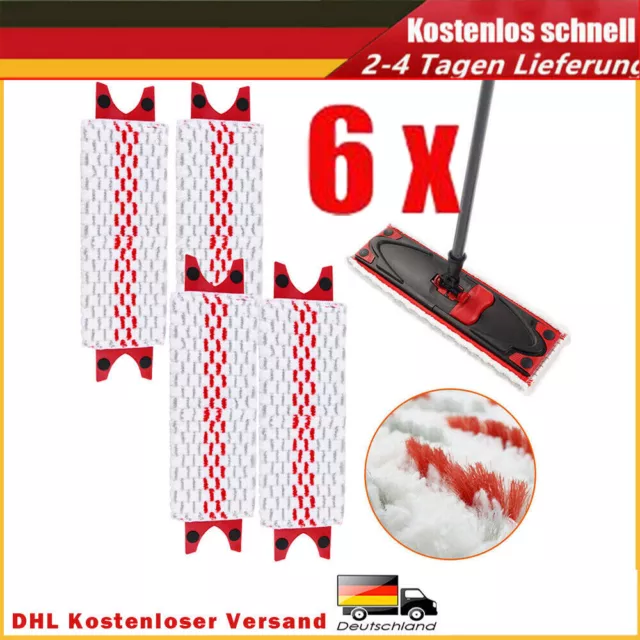 6X Ersatzteile Wischbezug geeignet für Vileda Ultramat 2in1 Mikrofaser UltraMat