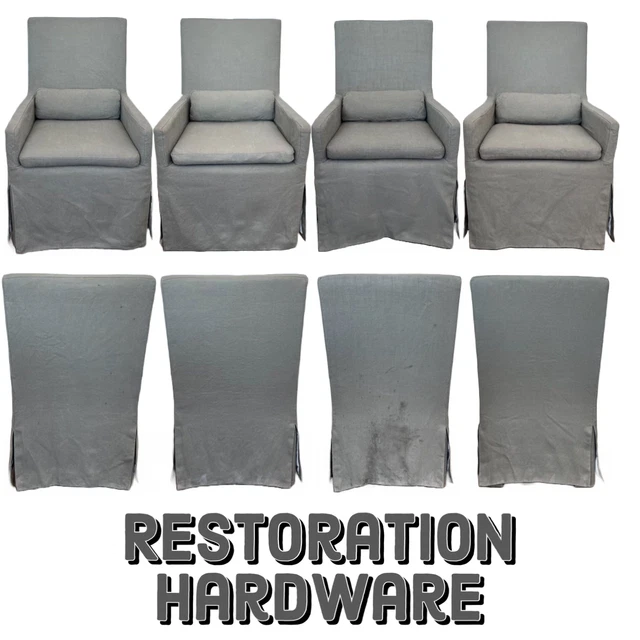 Restoration Hardware High Back Dining Chair Belgian Linen MSRP $3060. Restoration Hardware High Back Dining Chair Belgian Linen MSRP $3060.