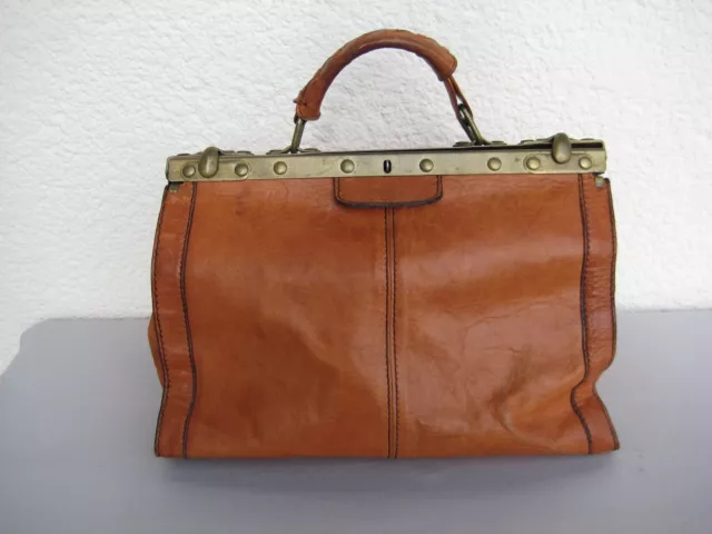 Vintage Leder Arzttasche * Hebammentasche * Leder Tasche