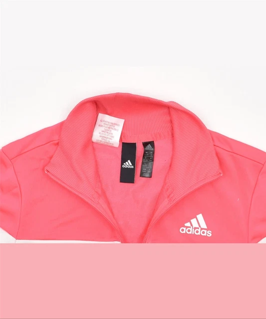 ADIDAS Giacca Top Tuta Ragazze 11-12 Anni Rosa Colourblock Poliestere U104 3