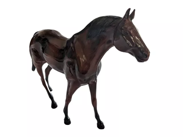 1965 Hartland THOROUGHBRED Mare Horse Chestnut Red Brown Glossy “T” Vintage