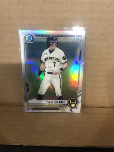 2021 Bowman Draft Tyler Black #BDC-200 1st Bowman Chrome Refractor Brewers QTY