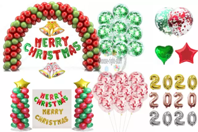 Navidad 30.5cm Confeti Globo Feliz Año Nuevo Decoración Feliz Navidad Globos