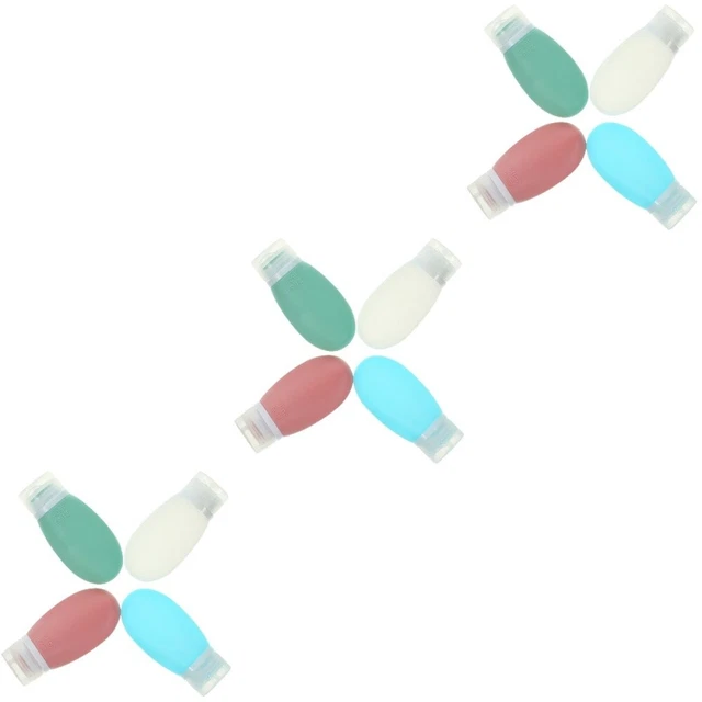 12 pz bottiglie da viaggio per articoli da toeletta contenitori da viaggio in silicone balsamo