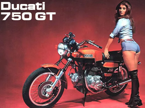 Ducati 750Gt Motorcycle Motorbike Vintage Poster Brochure Advert A3