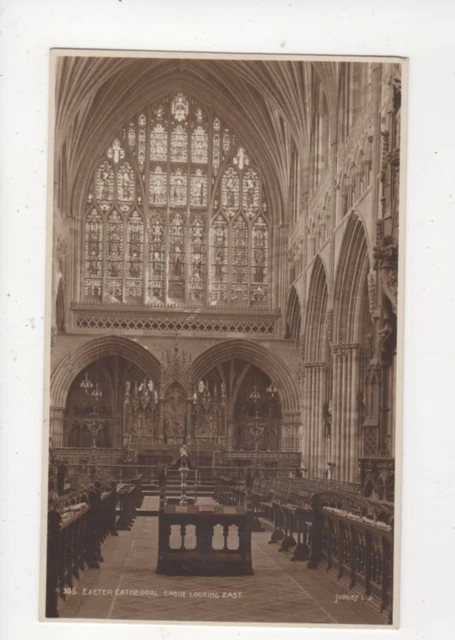 Exeter Cathedral Choir Looking East Vintage Postcard 576a
