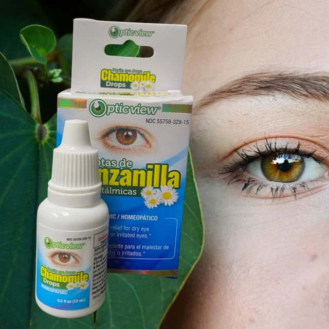 GOTAS DE MANZANILLA Chamomile Herbal Eye Drops 100 Natural para