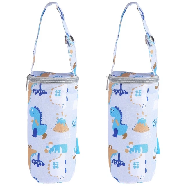 2 piezas portabiberones biberones bolsa térmica accesorios para coche bebés enfriador