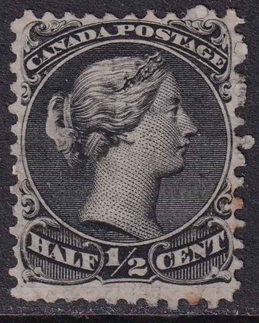 CANADA 1868-90 QV ½c Black SG 53 Used (CV £70)