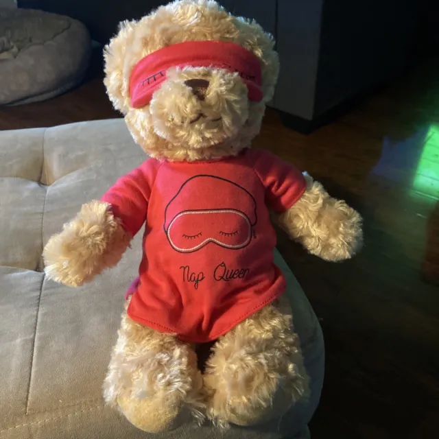 Teddy Bear Plush Nap Queen 14” Stuffed Animal 2017 New York And Company