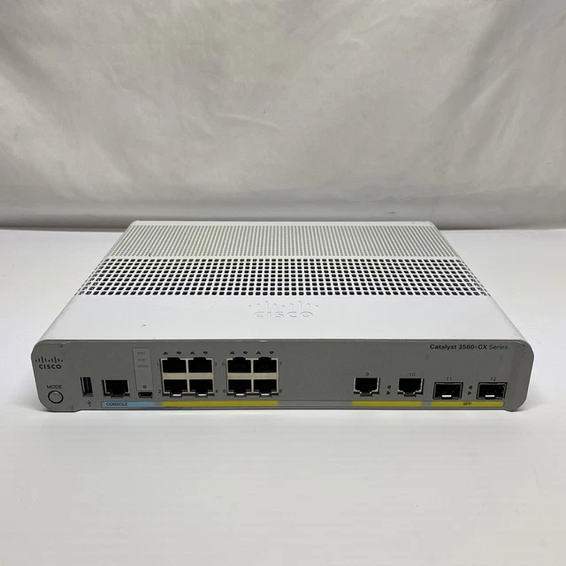 CISCO CATALYST WSC3560CX8TCS V04 8 Port Gigabit Switch PoE w/ Power