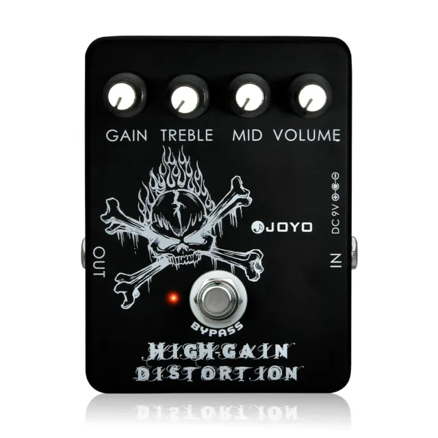 JOYO High Gain Distortion Guitar Pedal from Crunch to Heavy Metal with 3-Band EQ