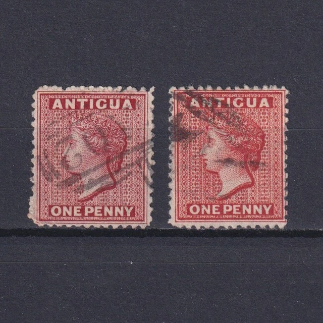 ANTIGUA 1872, SG# 13-14, Wmk Crown CC, Perf 12½,, Used