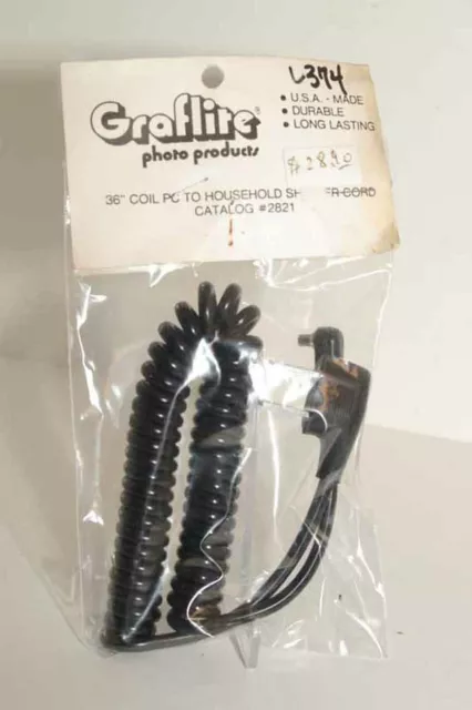 Catálogo de cable de sincronización de obturador de PC a hogar L374 graflite 36"" en espiral #2821