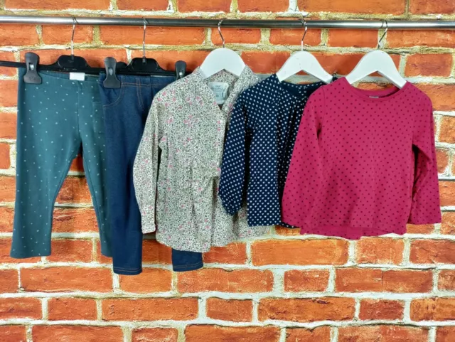 BABY GIRL BUNDLE AGE 18-24 MONTHS ZARA GAP etc TOP BLOUSE LEGGINGS KIDS SET 92CM