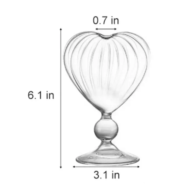 Tasse En Verre En Forme De Cœur D'Amour Pour Couple, Tasse À Cocktail Créative S