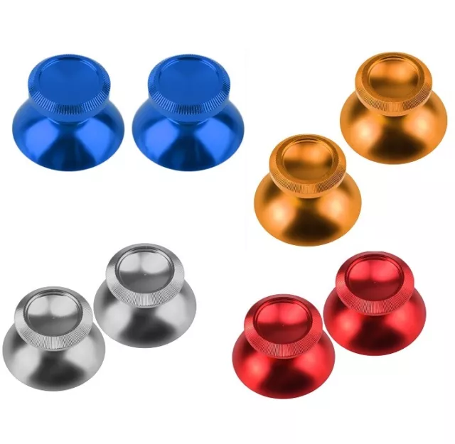 Aluminium Metal Analog Thumbsticks Grip for Sony PS4 Controller -Various Colours