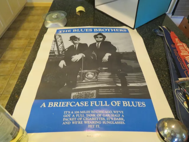 The Blues Brothers Briefcase Full of Blues Vintage Poster RARE 22 1/2 X 28 1/2