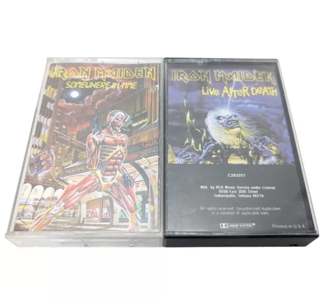 Iron Maiden Cassette Tapes Somewhere In Time Live After Death