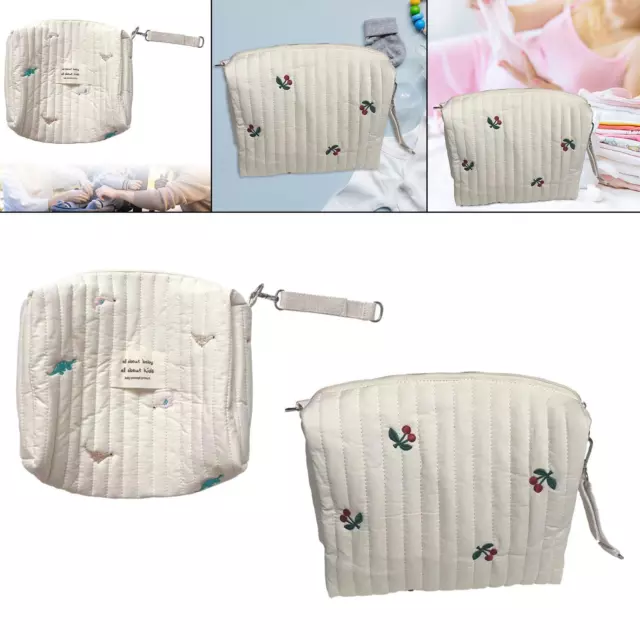 Sac de poussette en coton matelassé, pochette de rangement mignonne pour