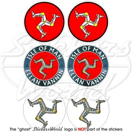 Pegatina Isla De Man ISLE Of MAN TT Races MANX Triskelion Casque De Vélo Sticker Autocollant Vinilo Bandera Triskelion