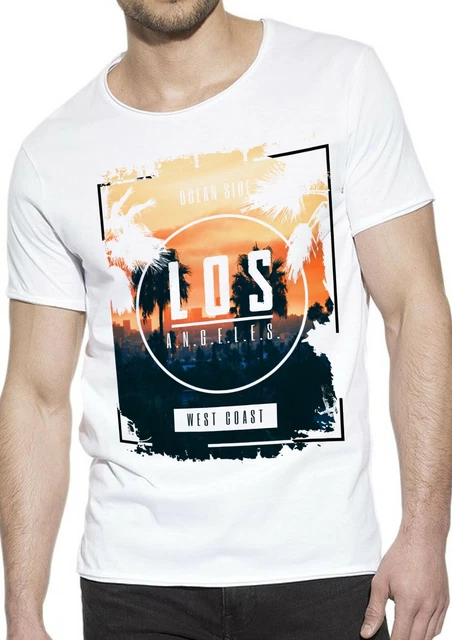 T-Shirt Los Angeles Uomo Abbigliamento 100% Cotone Taglia dalla S a XXL 2