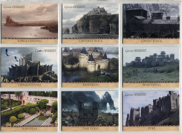 GAME OF THRONES Complete Complete Maps Of The Realm Chase Card Set M1 ...