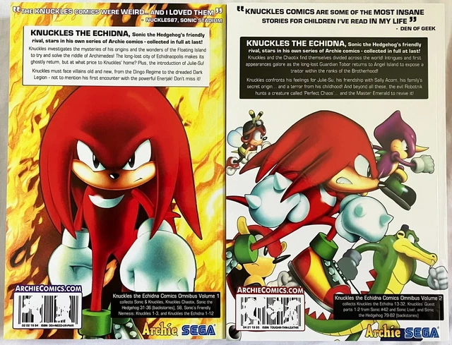 KNUCKLES THE ECHIDNA Complete Archie Comics Collection Archives - Sonic ...
