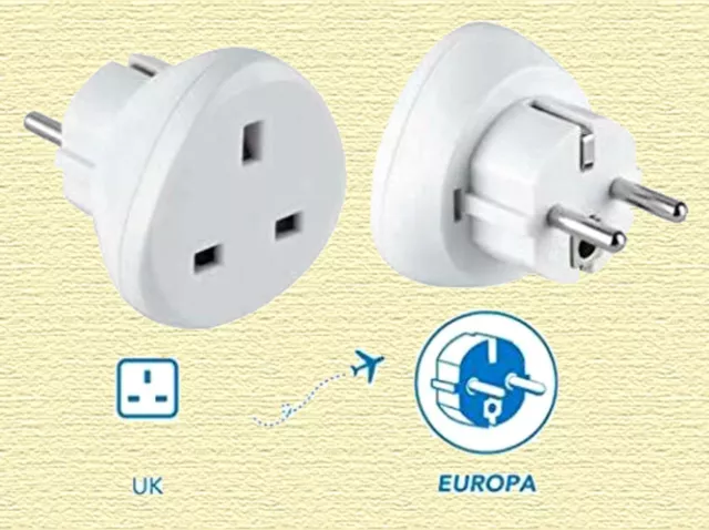 Adaptateur de voyage UK vers Europe, Electraline modèle 70058