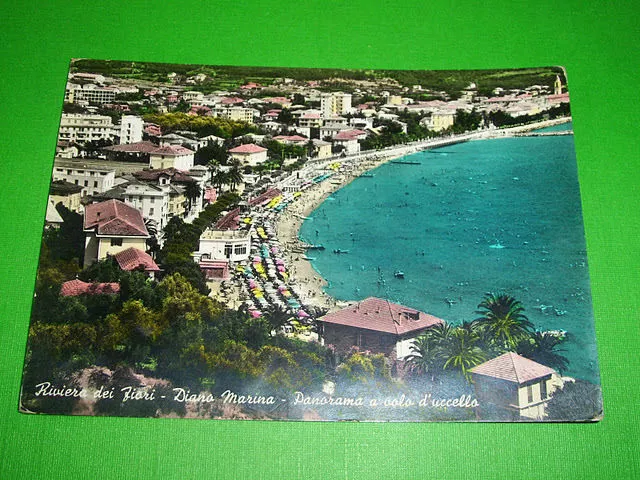 Cartolina Diano Marina - Panorama generale 1962.