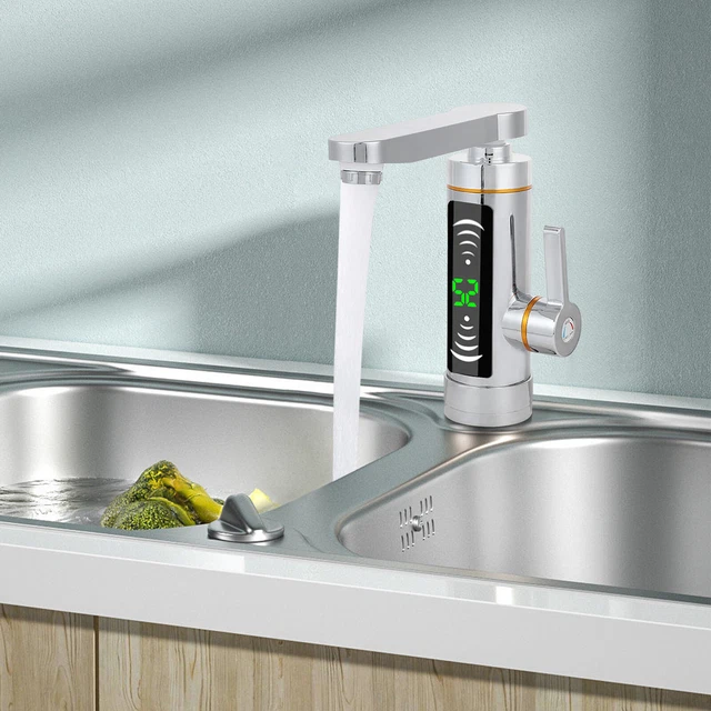 Grifo eléctrico LED calefacción instantánea, calentador continuo grifería grifería cocina