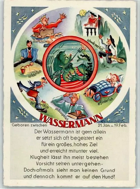 10139254 - Verlag Lengauer Nr. 1280 - Wassermann  Sternzeichen