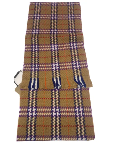 NWT Burberry Multicolor Vintage Check Merino Wool Scarf Muffler Scotland