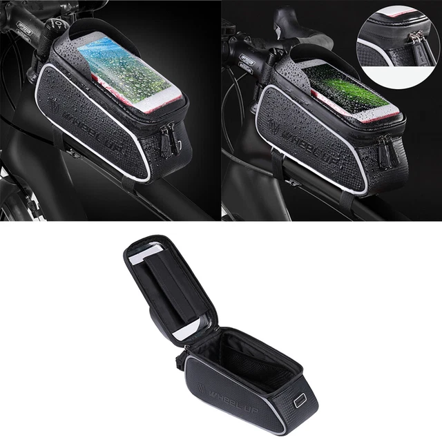 Sacoche Vélo étanche ZHOULZ Pour Téléphone - Jusqu'à 6,5" - Écran Tactile Compatible - Trou Casque - Double Fermeture étanche