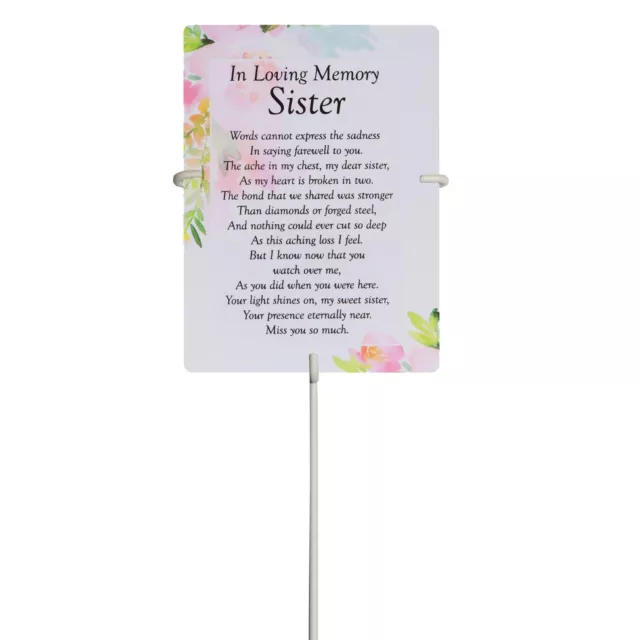 Sister Waterproof Graveside Memorial Card and Weatherproof 30cm card Holder