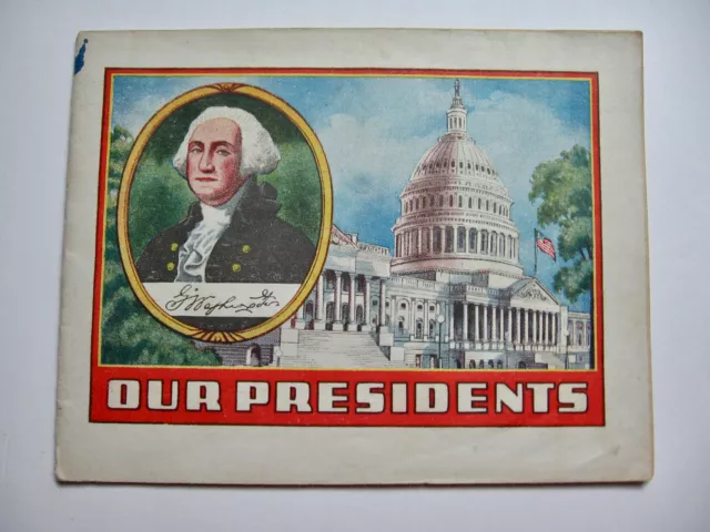 1930's era Our Presidents Dr. Miles Booklet.  Miles  Labs Advertising Booklet