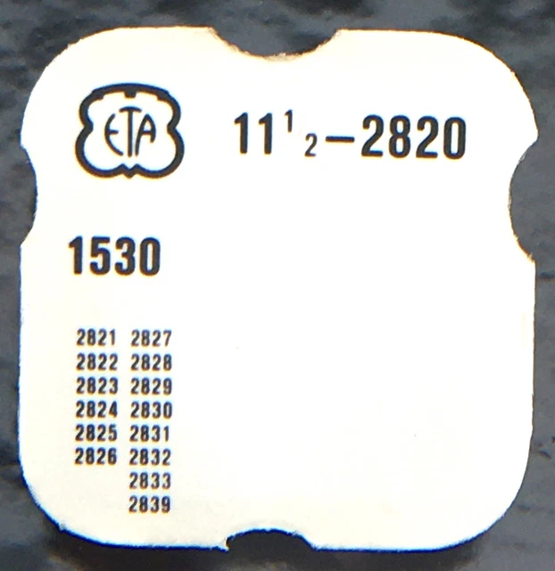 Pièce D'horlogerie ETA 2836, 31.046 255 H 226, NOS Sans Boîte, Pour Montre