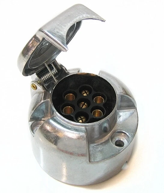 7 Broche Remorque Prise Plastique 12v Feux Connexion Électriques