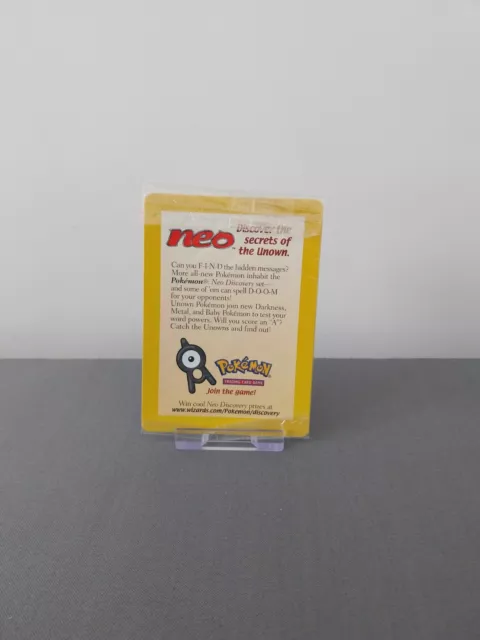 2001 WOTC Black Star Promo Unown #38 - Nicht-Holo seltene Pokémon-Karte - versiegelt