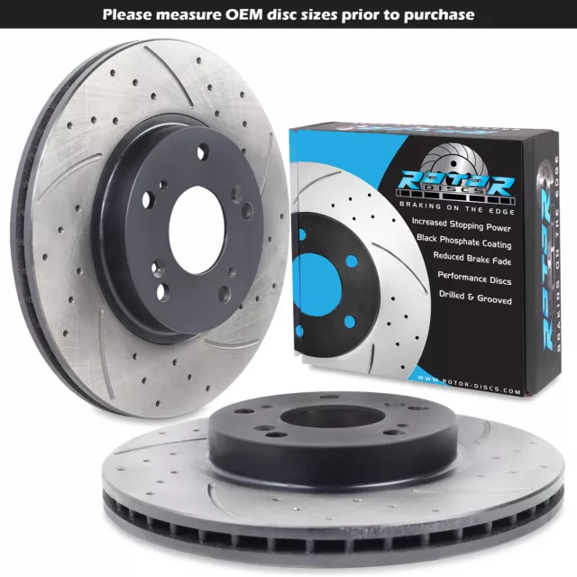 FRONT DRILLED GROOVED 282mm BRAKE DISCS FOR HONDA CIVIC FN FK EP CR-V FRV STREAM