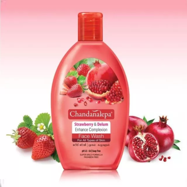 Natural Strawberry and Pomegranate Whitening Face Wash And Cleanser