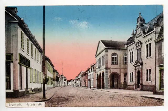 BRUMATH Bas Rhin Alsace CPA 67 carte couleur haupstrasse