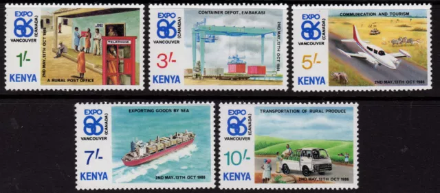 KENYA 1986 SG385-9 Expo World Fare Vancouver Unmounted Mint Catalogue £15.75