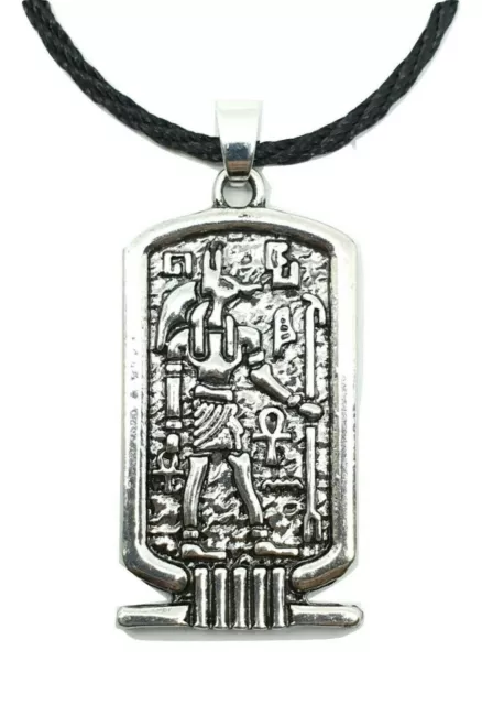 Anubis Necklace Pendant Egyptian God Jackal Protection 18" Twist Cord Jewellery