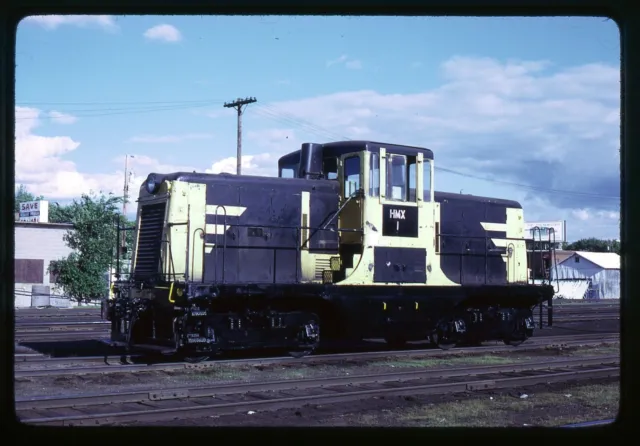 Railroad Slide - HMX #1 Switcher Locomotive 1975 Train Yard Vintage