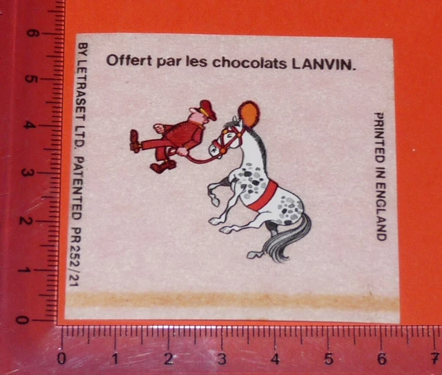1977 Lanvin Chocolate Decal Decal For Circorama Circus Letterset